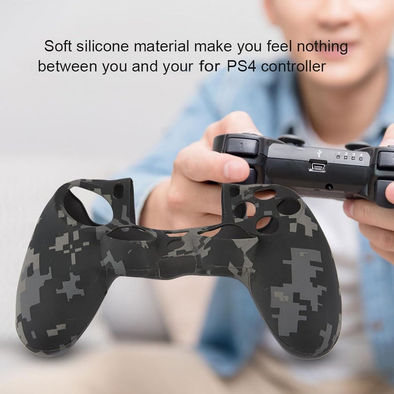 Heayzoki Protective Case for PS4 Controller,Soft Silicone Sleeve Case,Gaming Controller Handle Cover,Controller Skin Cover Protective Case for PS4 Controller(Grey) - Image 3